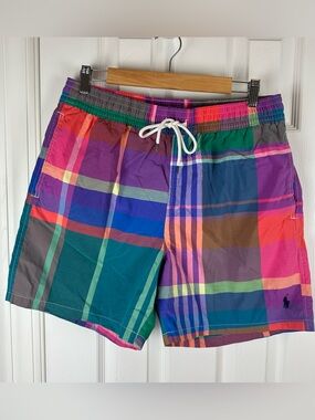 Polo Ralph Lauren Multicolor Plaid Swim Trunks